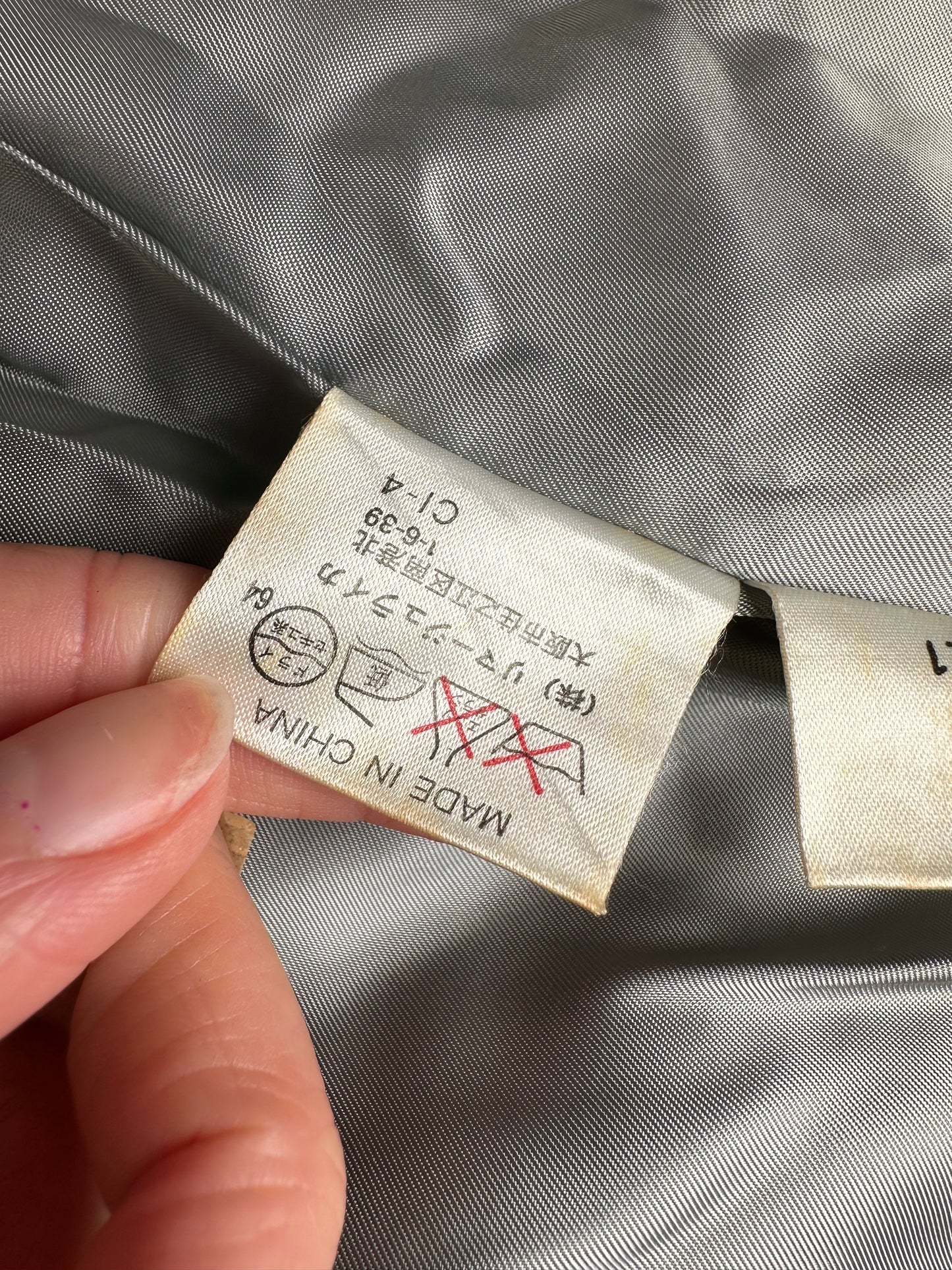 Vintage Balenciaga Wool Blend Coat Light Grey M