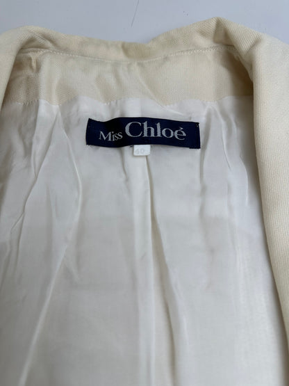 Vintage Chloe Silk Jacket Cream M