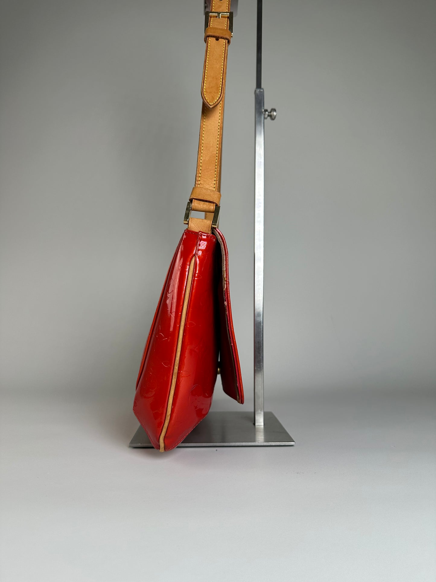 Vintage Louis Vuitton Monogram Vernis Crossbody Bag Red Patent