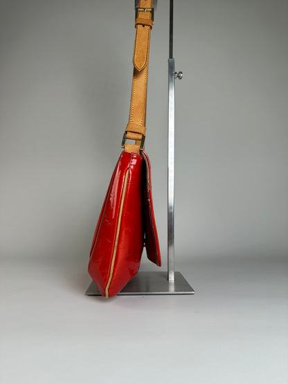 Vintage Louis Vuitton Monogram Vernis Crossbody Bag Red Patent