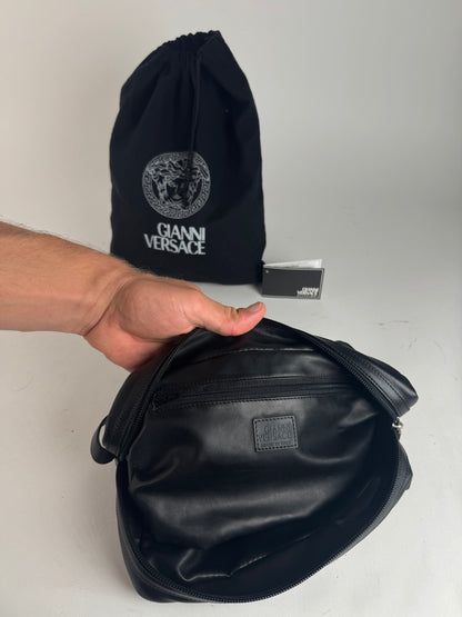 Vintage Gianni Versace Leather belt bag black