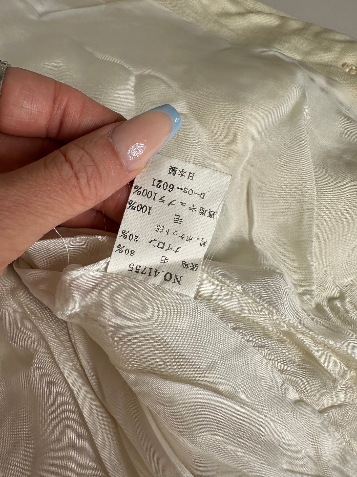Vintage Chloe Silk Jacket Cream M