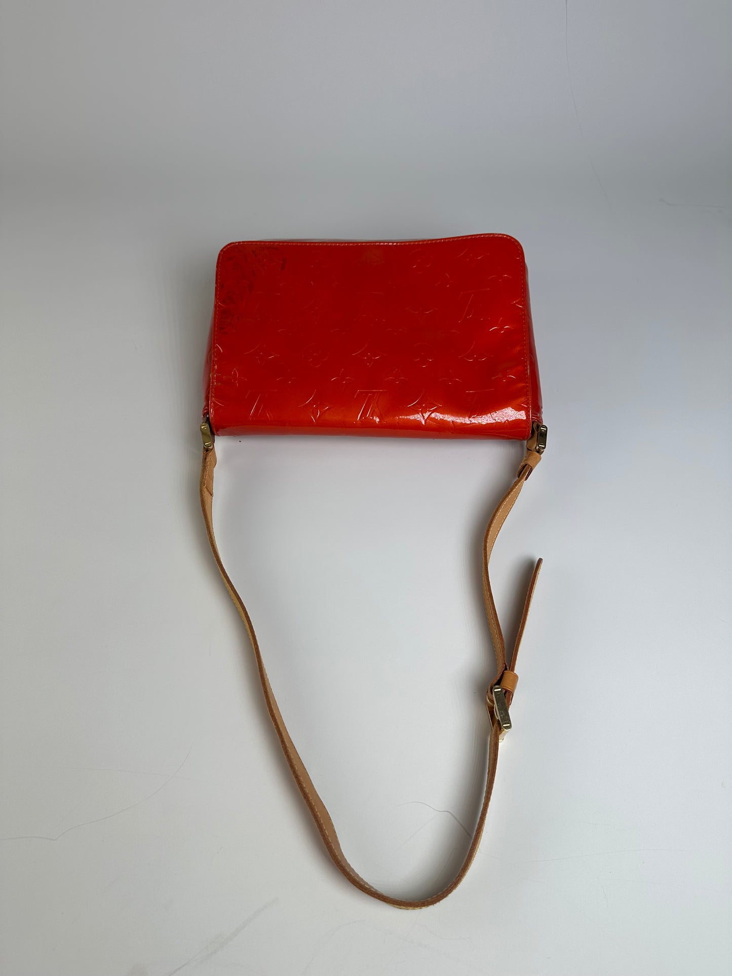 Vintage Louis Vuitton Monogram Vernis Crossbody Bag Red Patent