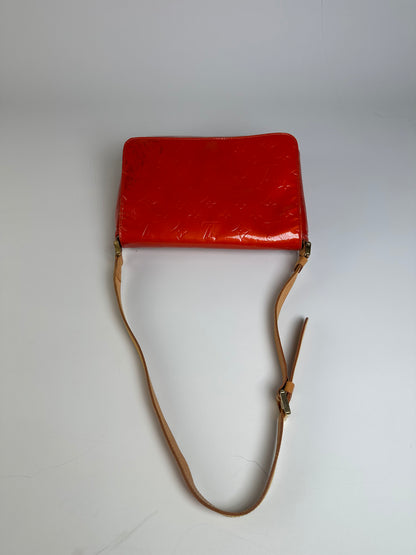 Vintage Louis Vuitton Monogram Vernis Crossbody Bag Red Patent