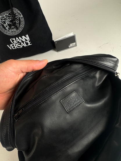 Vintage Gianni Versace Leather belt bag black