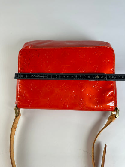 Vintage Louis Vuitton Monogram Vernis Crossbody Bag Red Patent