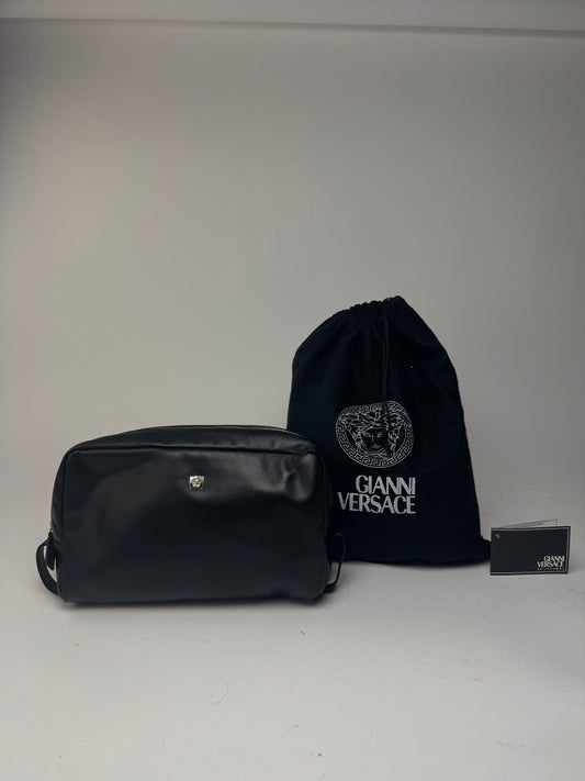 Vintage Gianni Versace Leather belt bag black