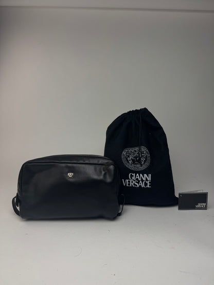 Vintage Gianni Versace Leather belt bag black