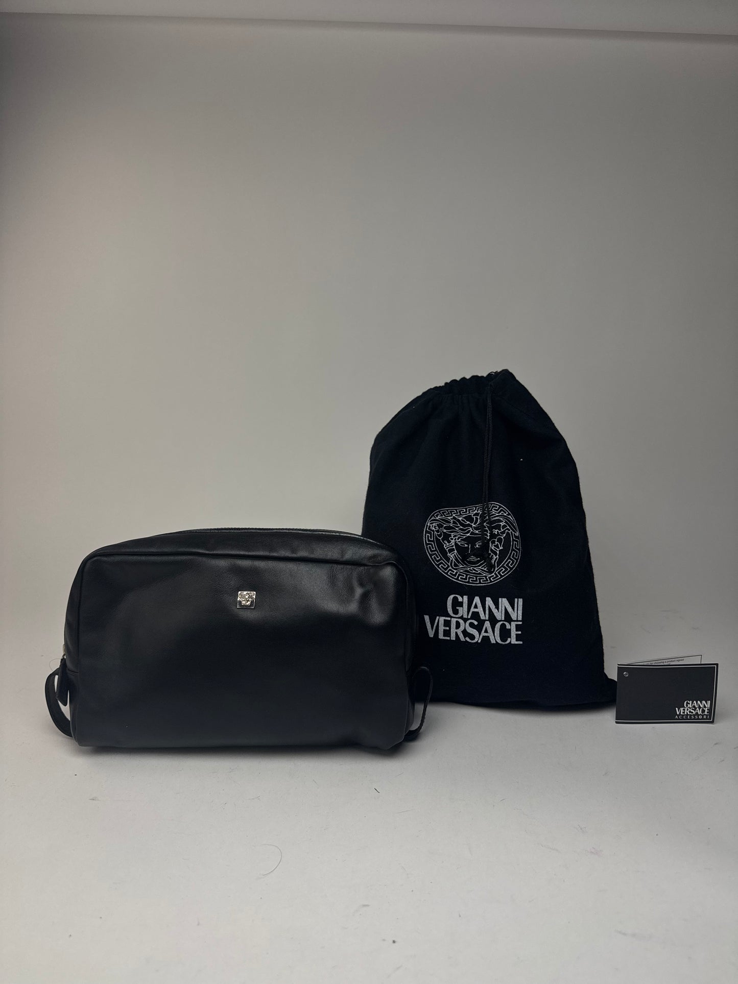 Vintage Gianni Versace Leather belt bag black