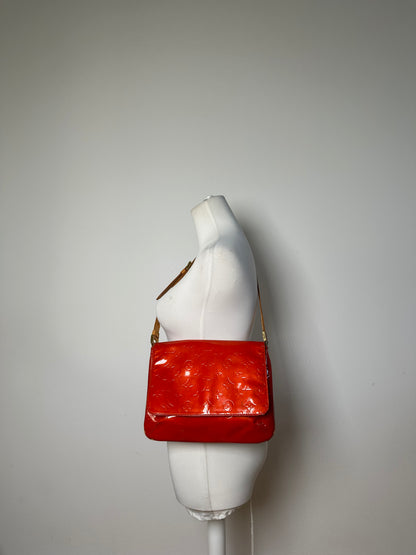 Vintage Louis Vuitton Monogram Vernis Crossbody Bag Red Patent