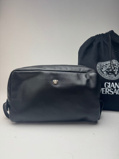 Vintage Gianni Versace Leather belt bag black