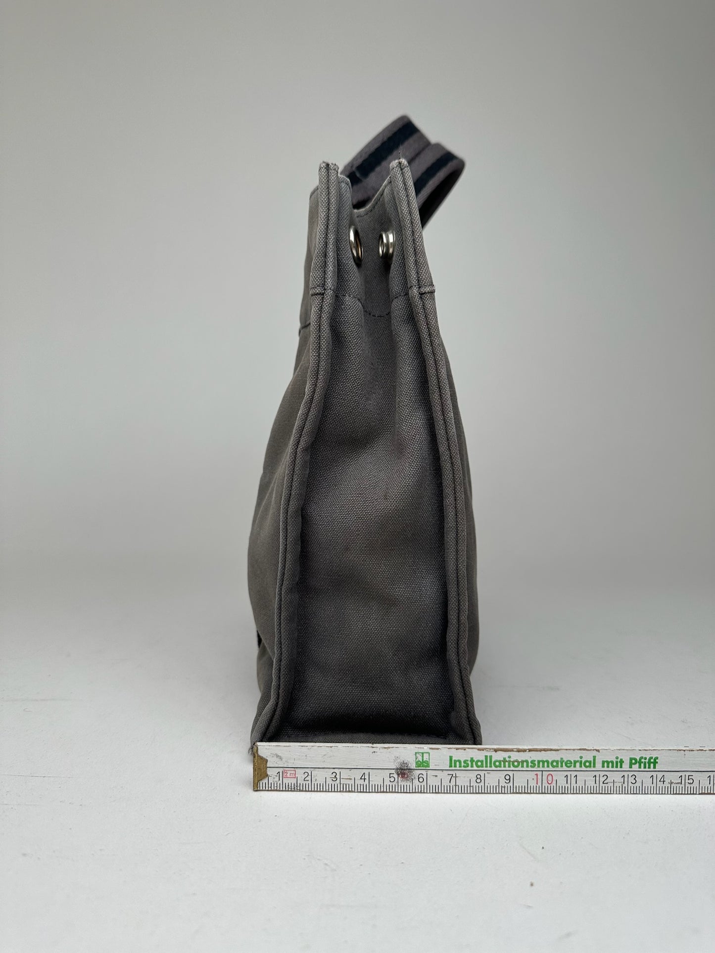 Vintage Hermes Canvas Shopper grey