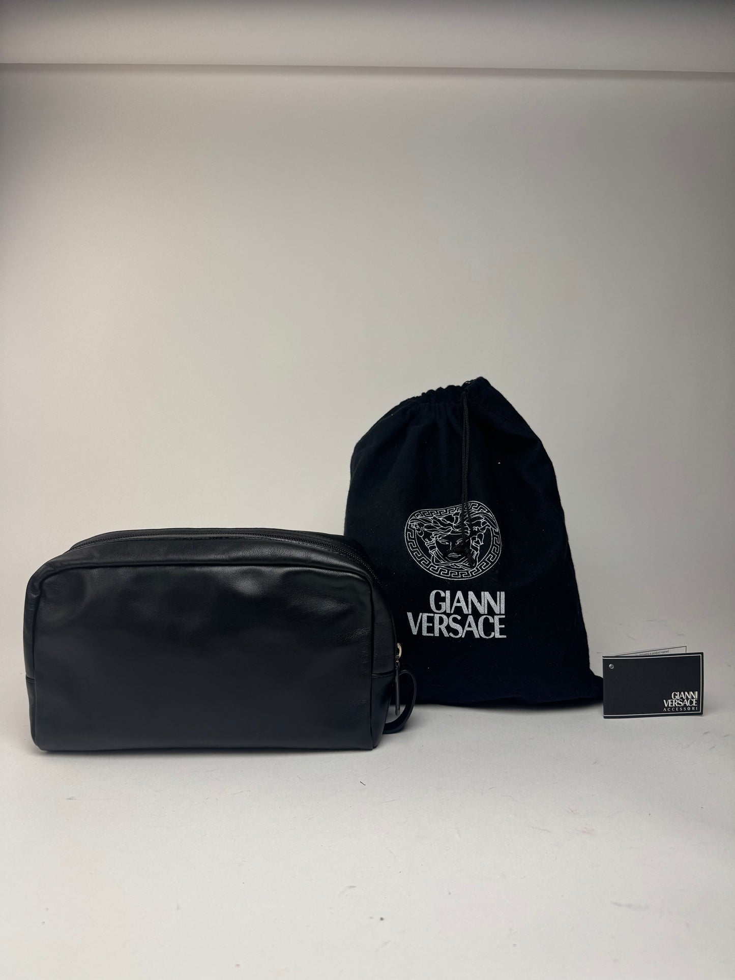 Vintage Gianni Versace Leather belt bag black