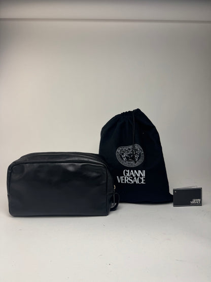 Vintage Gianni Versace Leather belt bag black