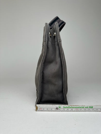 Vintage Hermes canvas bag gray