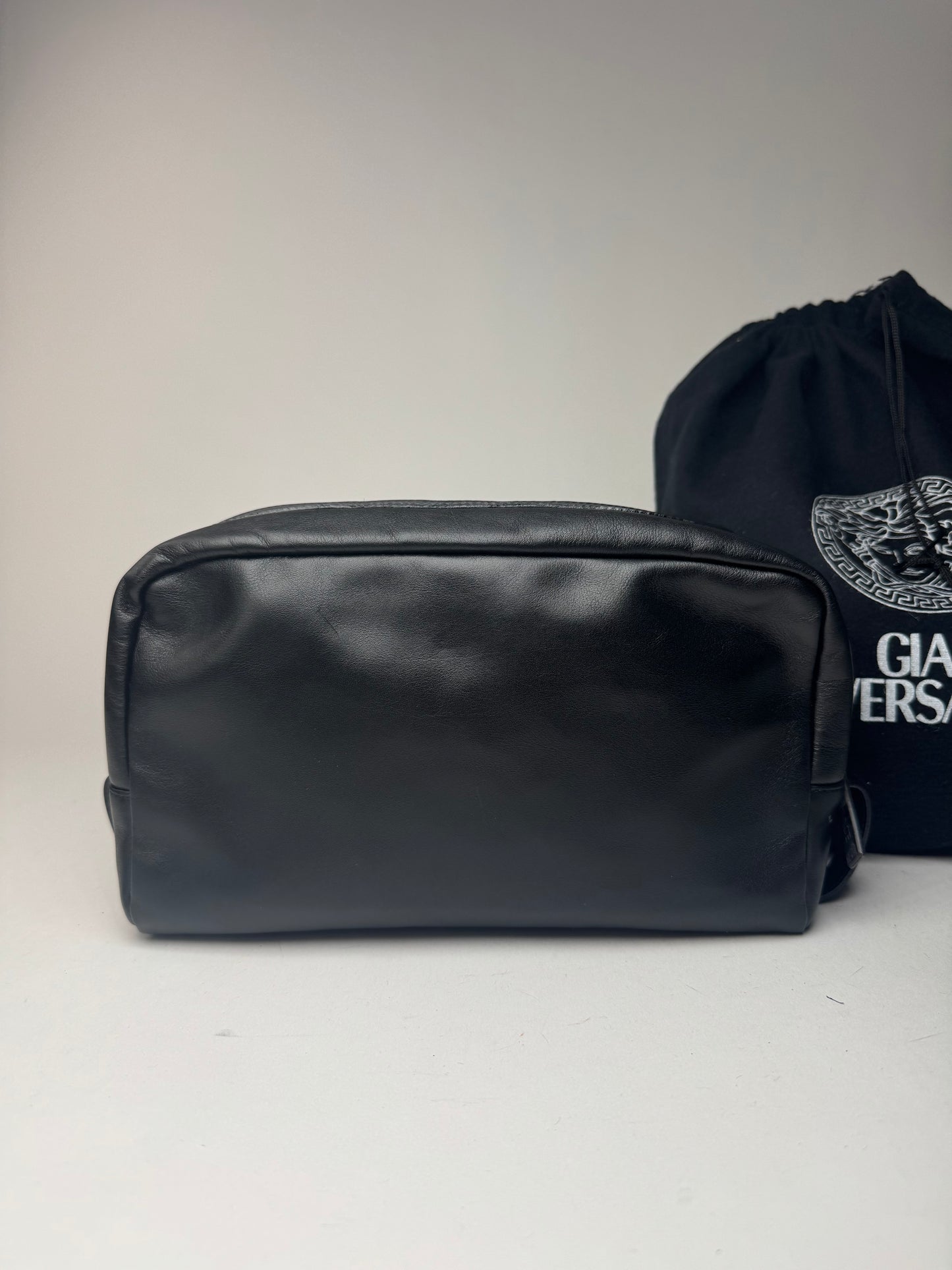 Vintage Gianni Versace Leather belt bag black