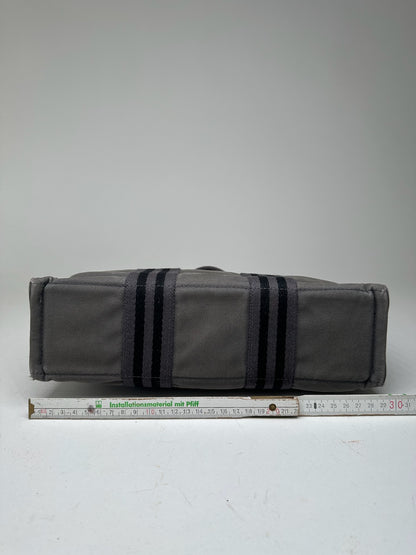 Vintage Hermes canvas bag gray