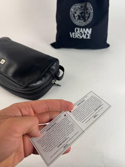 Vintage Gianni Versace Leather belt bag black