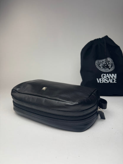 Vintage Gianni Versace Leather belt bag black