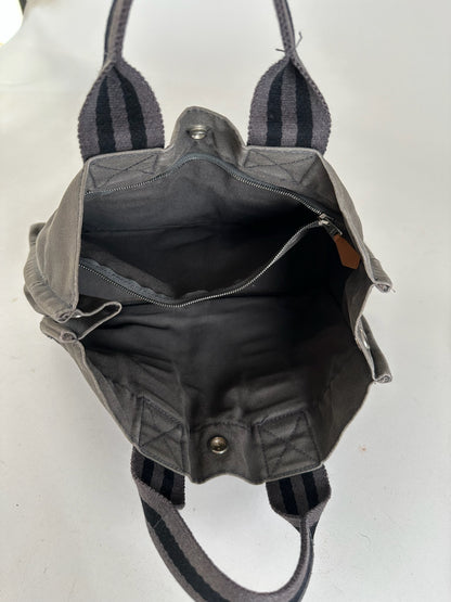 Vintage Hermes canvas bag gray