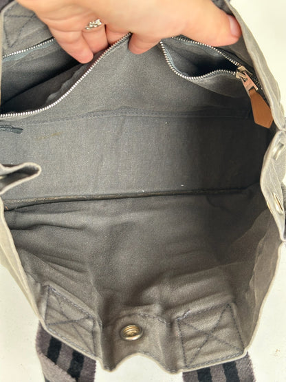 Vintage Hermes Canvas Shopper grey