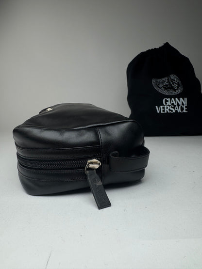 Vintage Gianni Versace Leather belt bag black