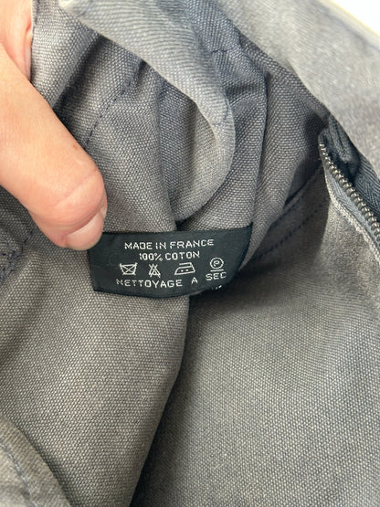 Vintage Hermes Canvas Shopper grey