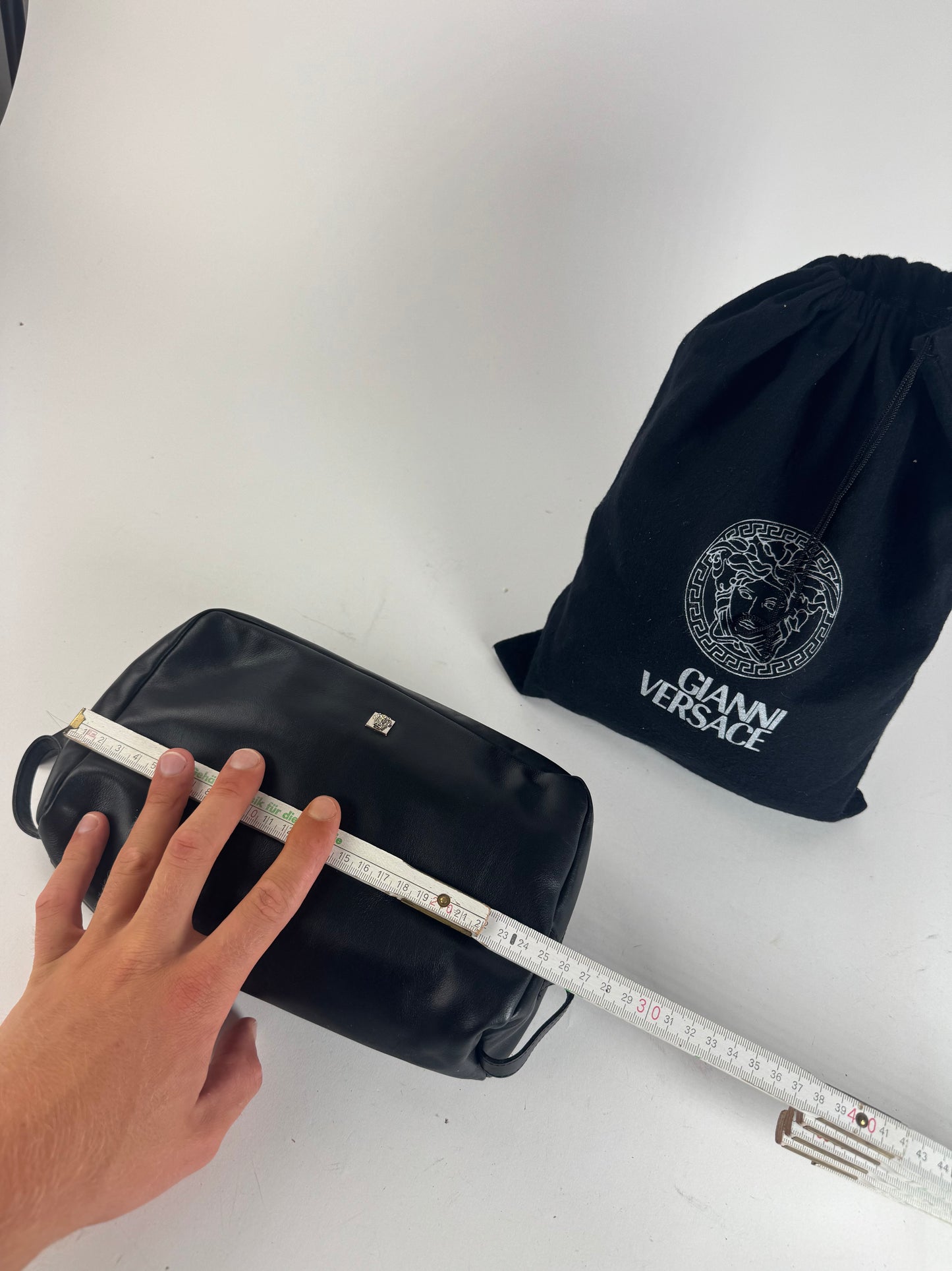 Vintage Gianni Versace Leather belt bag black