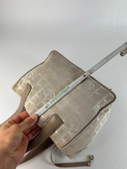 Sac cabas vintage Chanel en toile monogramme beige