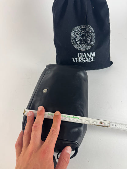 Vintage Gianni Versace Leather belt bag black