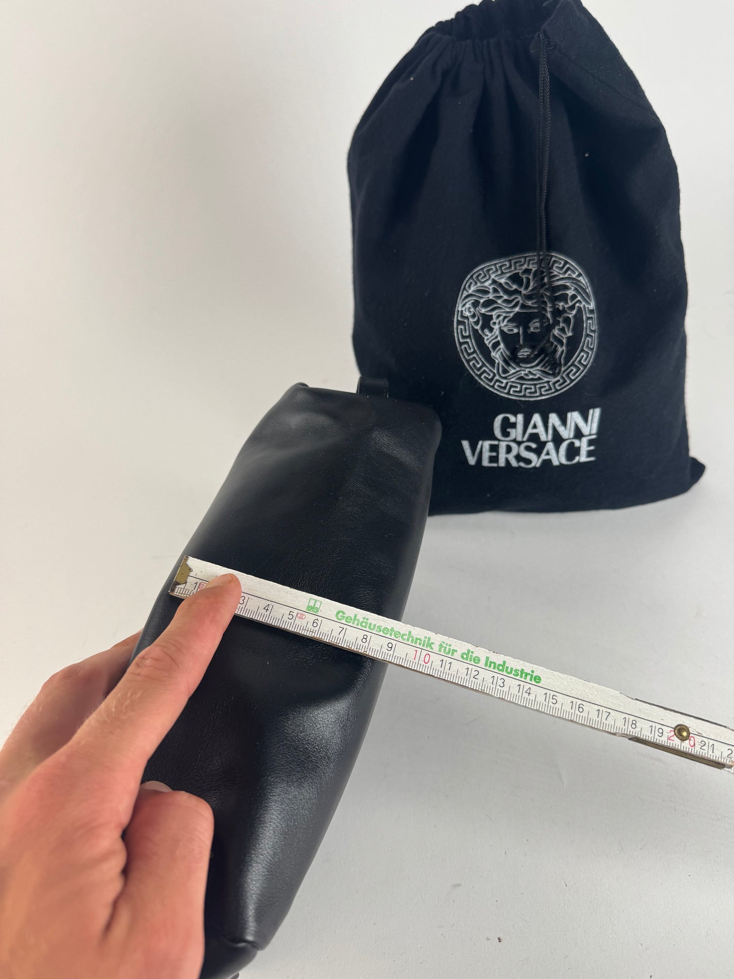 Vintage Gianni Versace Leather belt bag black