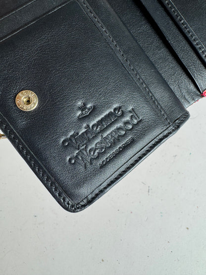 Vintage Vivienne Westwood Leather Wallet Red Beige