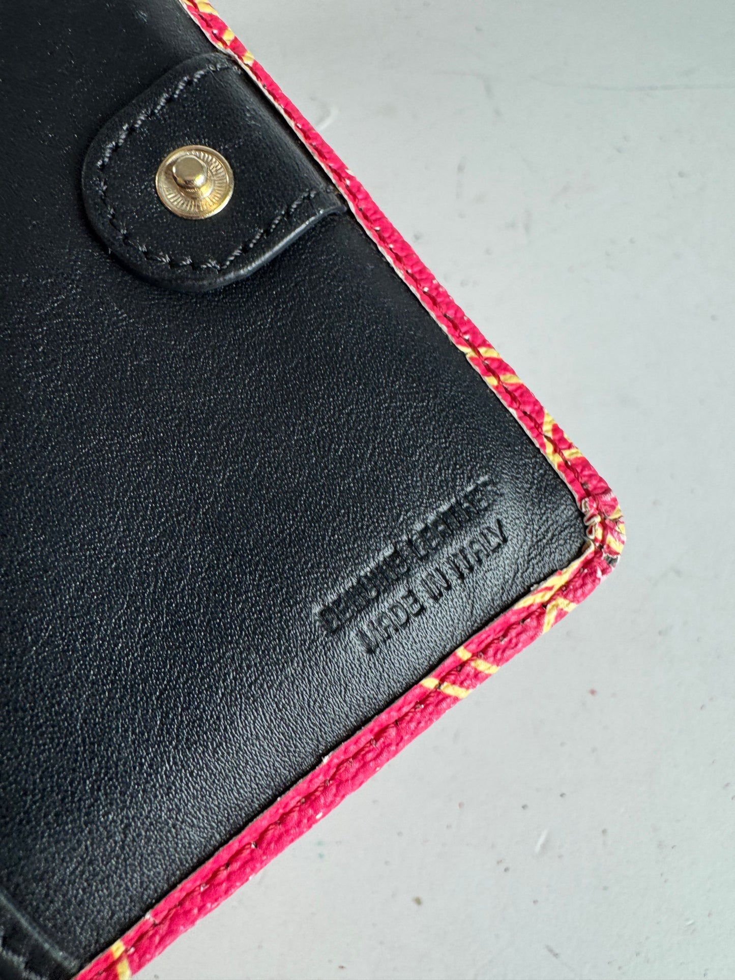 Vintage Vivienne Westwood Leather Wallet Red Beige