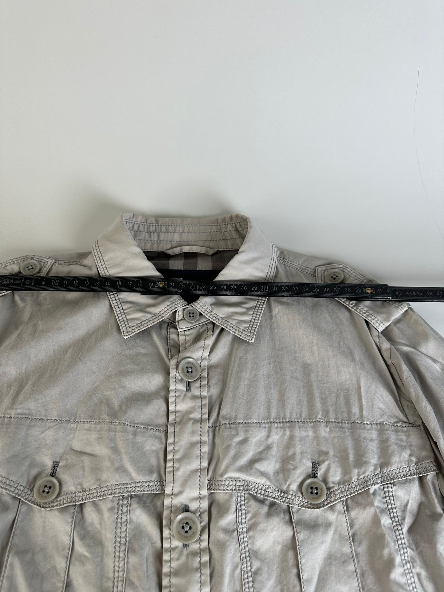 Vintage Burberry Cotton Blend Jacket Beige L