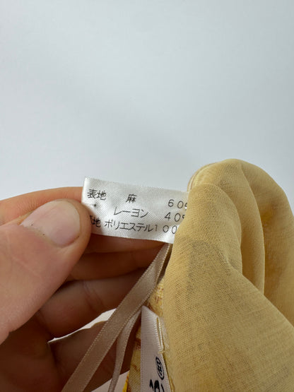 Vintage Chloe Floral Skirt Beige Brown