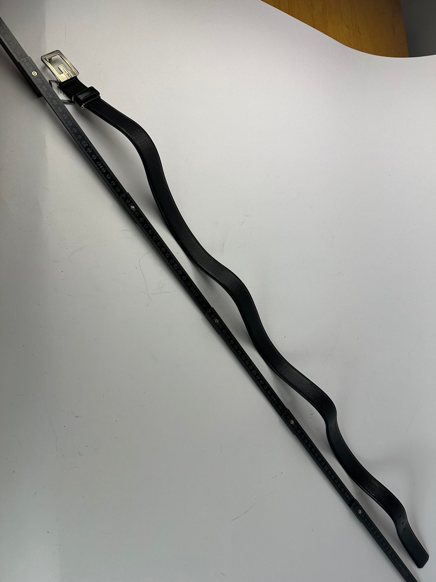 Vintage Dior Leather Belt Black New with tag