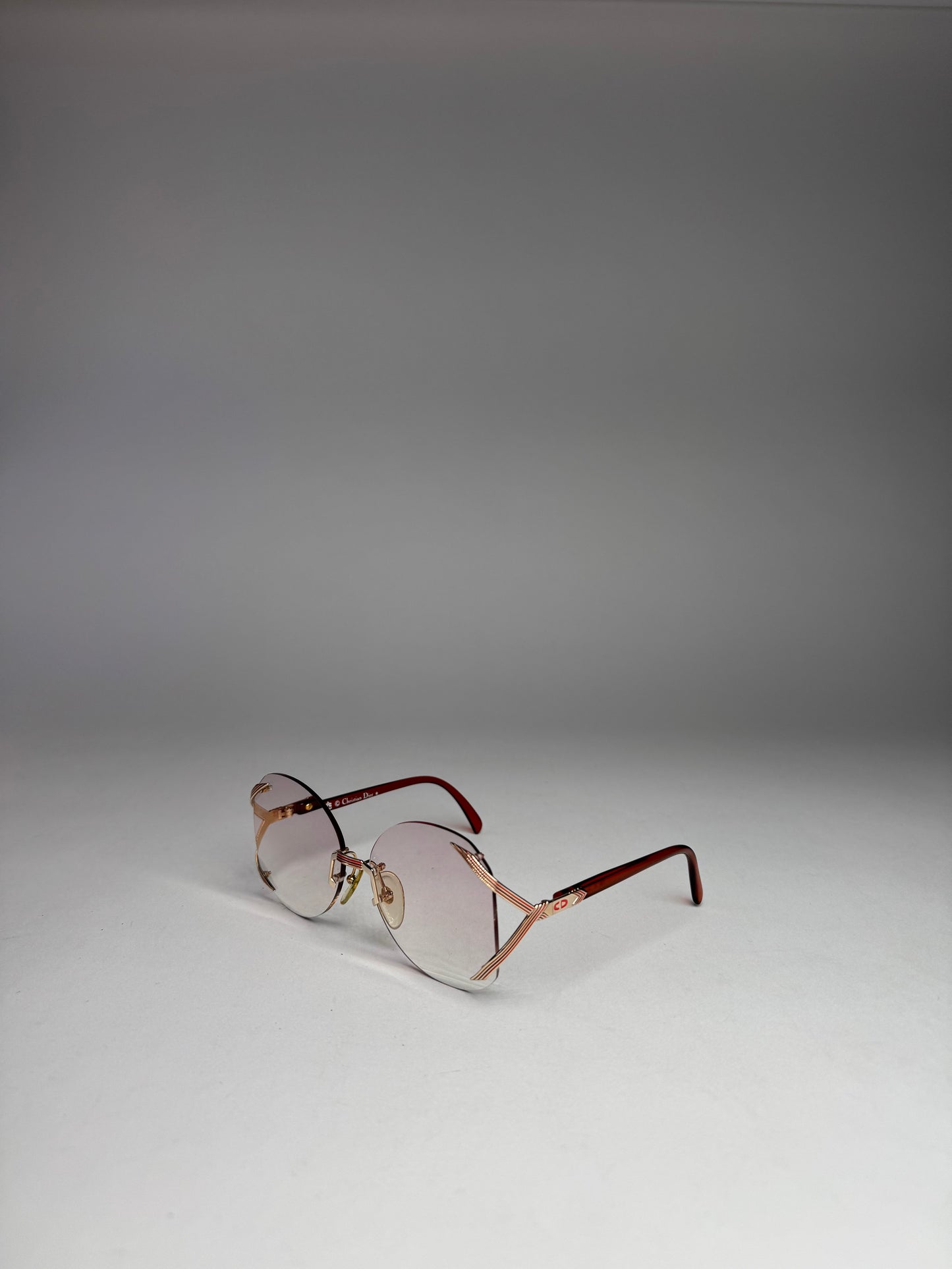 Vintage Framless Dior sunglasses purple