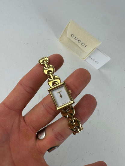 Vintage Gucci 1800 L Gold Plated Quartz Watch OFF