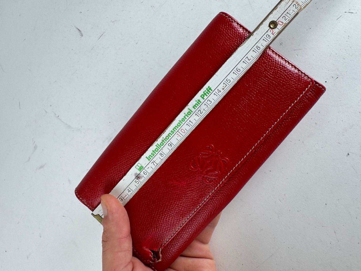 Vintage Loewe Madrid Leather Wallet Red
