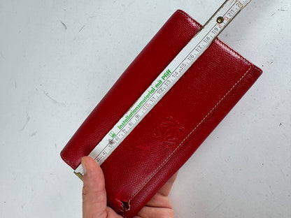 Vintage Loewe Madrid Leather Wallet Red
