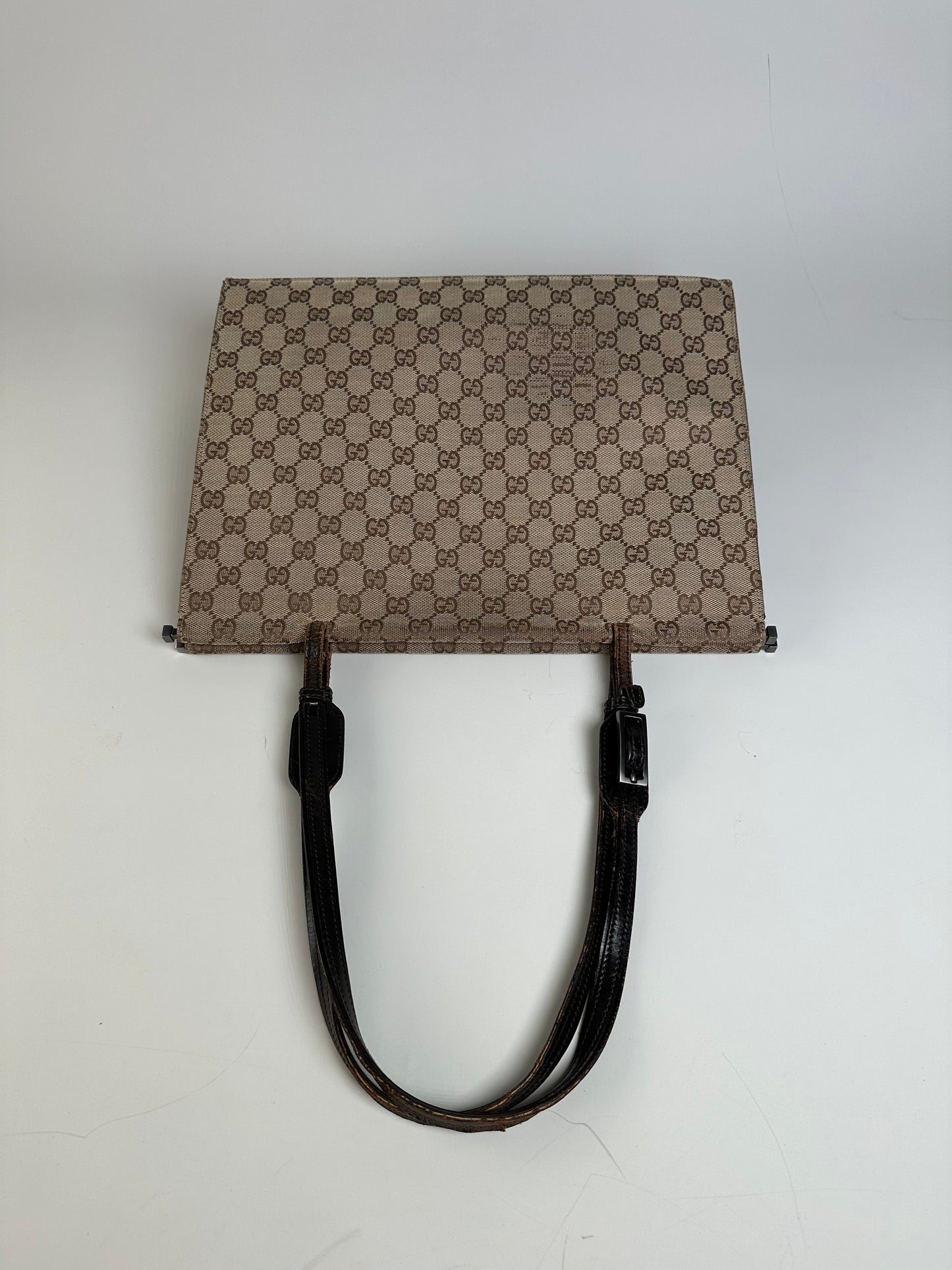 Vintage Gucci GG Supreme Tote Bag Beige Brown