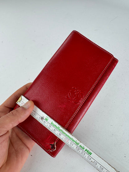 Vintage Loewe Madrid Leather Wallet Red