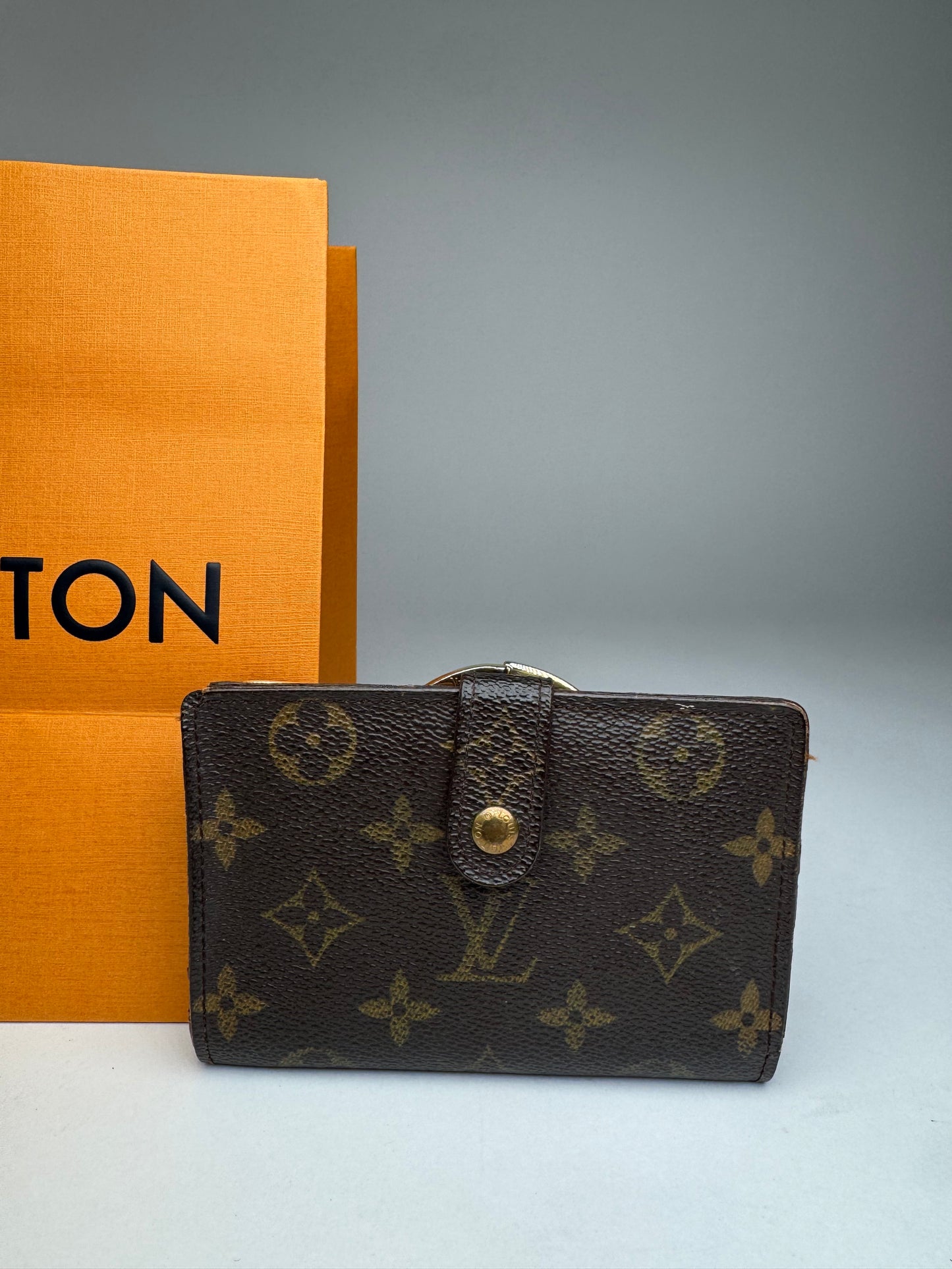 Vintage Louis Vuitton Leather Monogram Wallet Brown