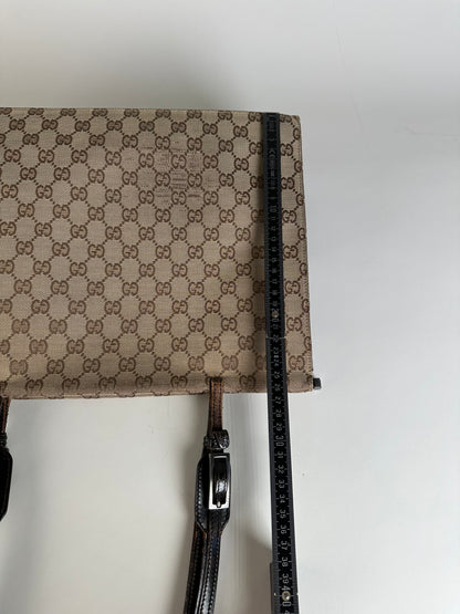 Vintage Gucci GG Supreme Tote Bag Beige Brown