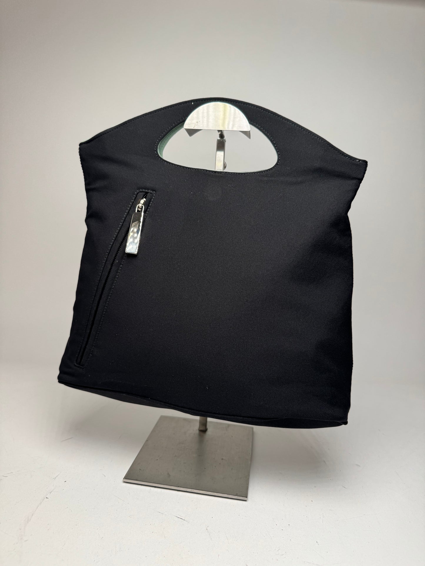 Vintage Salvatore Ferragamo Reversible Tote Bag Black Grey