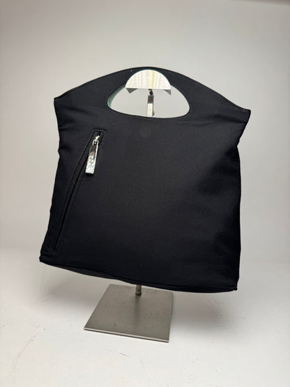 Vintage Salvatore Ferragamo Reversible Tote Bag Black Grey