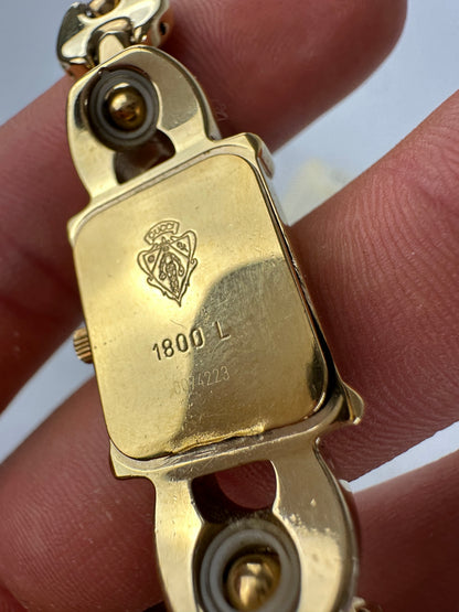 Vintage Gucci 1800 L Gold Plated Quartz Watch OFF