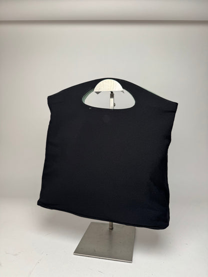 Vintage Salvatore Ferragamo Reversible Tote Bag Black Grey