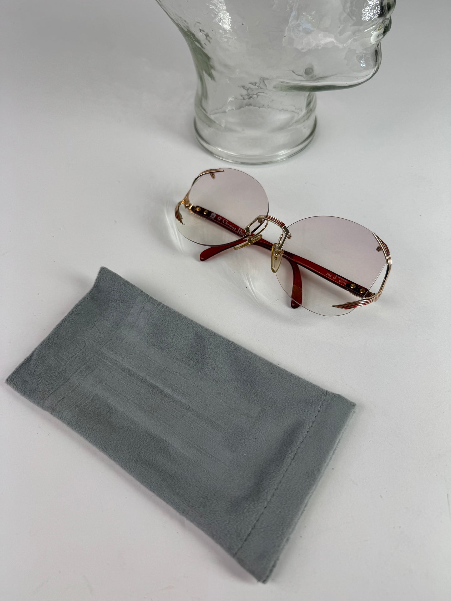 Vintage Framless Dior sunglasses purple