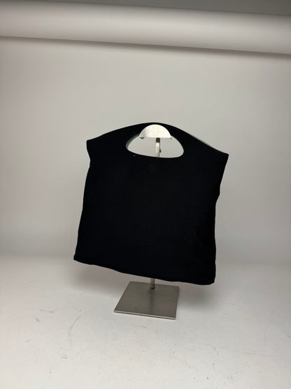 Vintage Salvatore Ferragamo Reversible Tote Bag Black Grey